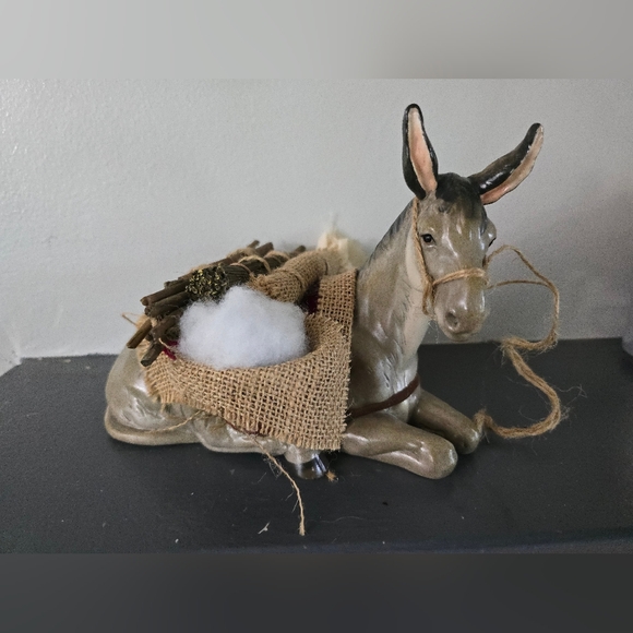 Member's Mark Other - MEMBERS MARK Nativity DONKEY Replacement Hand Painted Porcelain 2005 *broken*